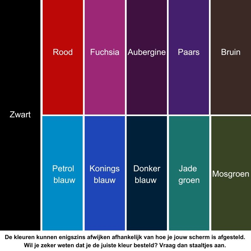 Wikkelblouse kort (11 kleuren) met band en ruffelmouwen